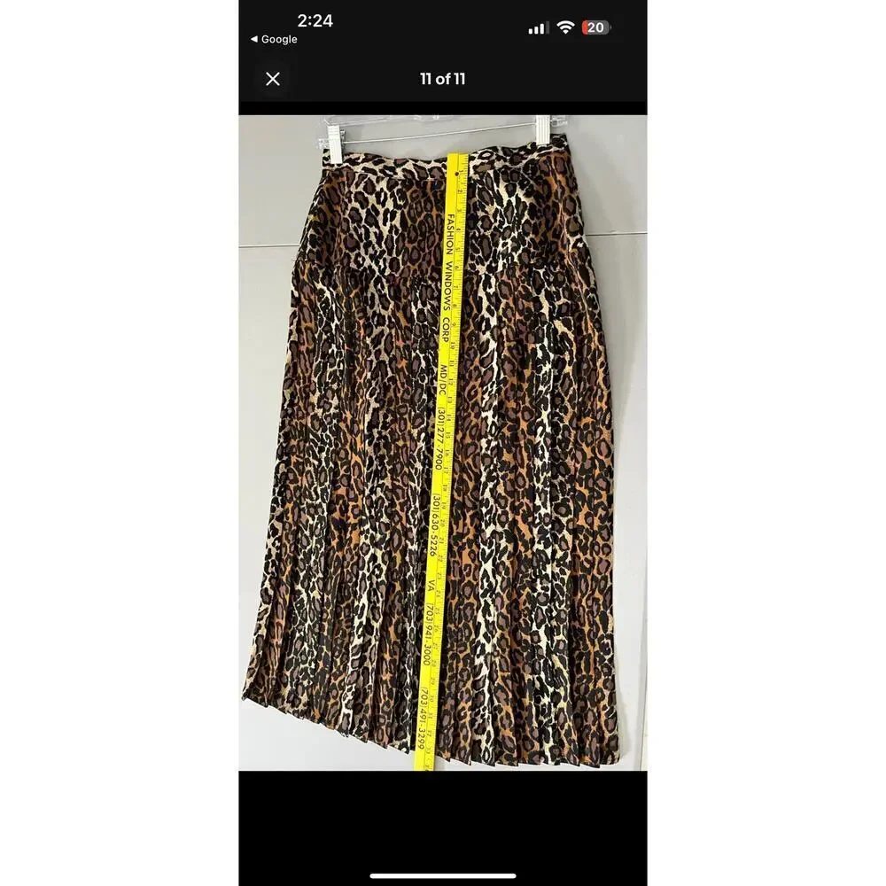 Vintage cheetah print maxi skirt sz 10